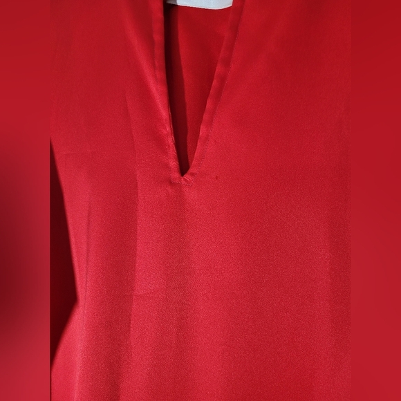 ODETTE BARSA Vintage Ladies Red Maxi Long Lounge Dress Caftan (Kaftan) Loose Fit - Picture 6 of 13